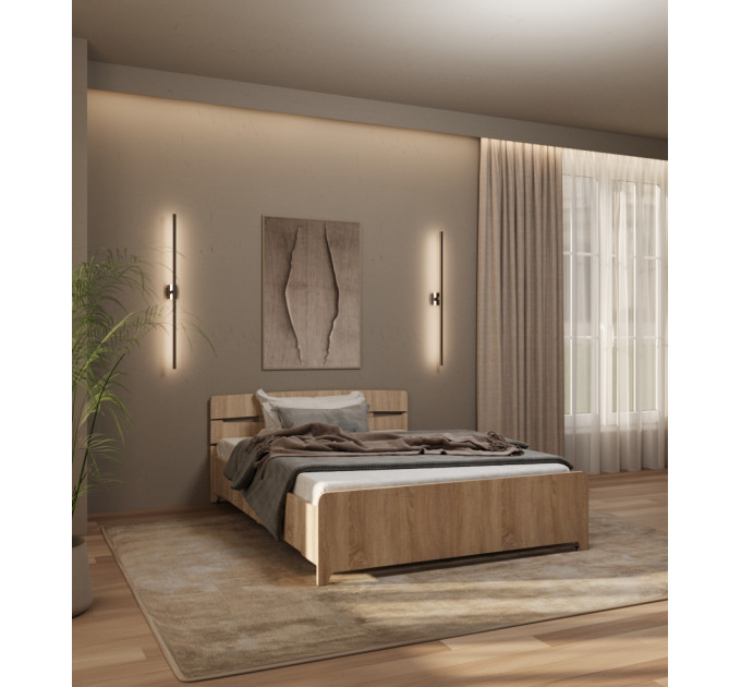 Bett Monvero Helle Sonoma-Eiche 1400