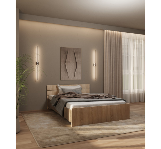 Bett Lunaro Helle Sonoma-Eiche 120х200