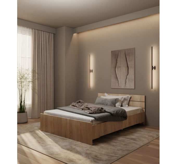 Bett Lunaro Helle Sonoma-Eiche 120х200