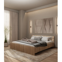 Bett Lunaro Helle Sonoma-Eiche 160х200