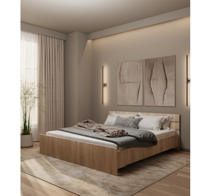 Bett Lunaro Helle Sonoma-Eiche 160х200