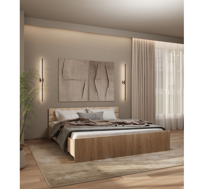 Bett Lunaro Helle Sonoma-Eiche 160х200